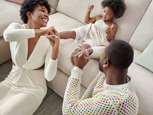 Gabrielle And Dwyane Wade with their daughter