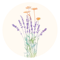 Lavender & Chamomile watercolor icon