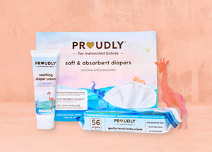 Diaper, wipes and soothing cream trial bundle